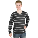 hemmy Pullover gestreift Rundhals / V-Ausschnitt