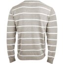 hemmy Pullover gestreift L V-Ausschnitt beige - sandbeige - weiß