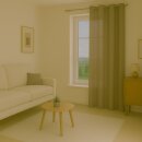 Gardinenschal Ellen blickdicht mit Ösen Sandgrau 140x225 cm