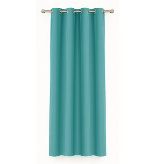 Gardinenschal Ellen blickdicht mit Ösen Türkis 140x225 cm
