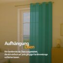 Gardinenschal Ellen blickdicht mit Ösen Türkis 140x225 cm