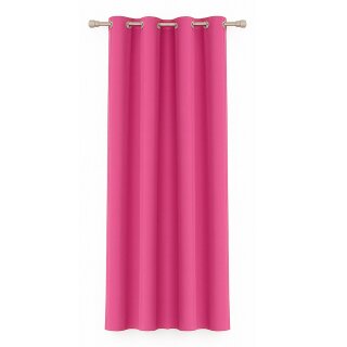 Gardinenschal Ellen blickdicht mit Ösen Pink 140x225 cm