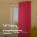 Gardinenschal Ellen blickdicht mit Ösen Pink 140x225 cm