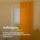 Gardinenschal Ellen blickdicht mit Ösen Hellorange 140x225 cm