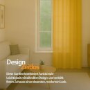 Gardinenschal Ellen blickdicht mit Ösen Gelb 140x225 cm