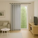 Dekoschal Ellen Schlaufen, 140x225cm - Hellgrau