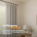 Dekoschal Ellen Schlaufen, 140x225cm - Hellgrau