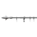 Stilgarnitur-Set Kunststoff Lilie silber 120 - 230 cm ausziehbar
