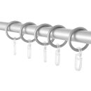Stilgarnitur-Set Kunststoff Lilie silber 120 - 230 cm ausziehbar
