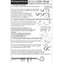 Stilgarnitur-Set Kunststoff Lilie silber 120 - 230 cm ausziehbar