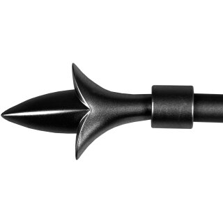 Stilgarnitur-Set Kunststoff Lilie schwarz 120 - 230 cm ausziehbar