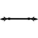 Stilgarnitur-Set Kunststoff Lilie schwarz 120 - 230 cm ausziehbar