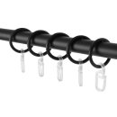 Stilgarnitur-Set Kunststoff Palma schwarz 120 - 230 cm ausziehbar