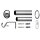 Stilgarnitur Set Edelstahl 120 - 230cm ausziehbar Formento r- Garnitur