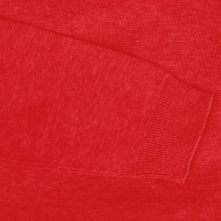 Pullover V Neck Übergrößen rot - salsa - uni ( 3XL )