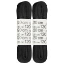 Schnürsenkel Sport "2 Paar" Schnürriemen - Schwarz 120cm
