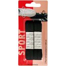 Schnürsenkel Sport "2 Paar" Schnürriemen - Schwarz 120cm
