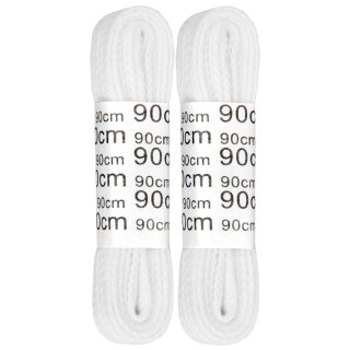 Schnürsenkel Sport "2 Paar" Schnürriemen - Weiß 90cm