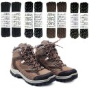 Schnürsenkel Trekking "2 Paar" - Schuhriemen - Schwarz - 140cm/150cm - flach