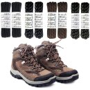 Schnürsenkel Trekking "2 Paar" - Schuhriemen - Dunkelbraun 120cm/130cm - Flach