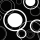 Kissenhülle Malisa 40x60cm Schwarz mit weißen Kreisen