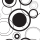 Kissenhülle Malisa 40x60cm Weiß mit schwarzen Kreisen