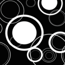 Kissenhülle Malisa 60x60cm Schwarz mit weißen Kreisen