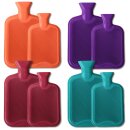 Wärmflasche aus Gummi 1 Liter - Braun