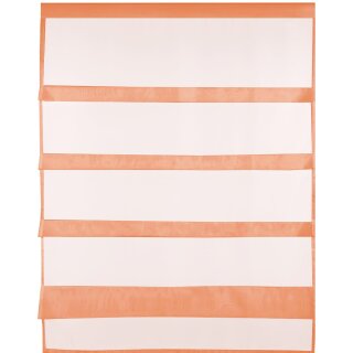 Bistrogardine Raffoptik mit Stangendurchzug "Sky" in 80x110cm - Orange