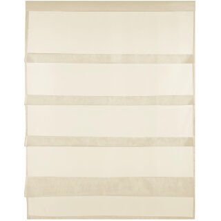 Bistrogardine Raffoptik mit Stangendurchzug "Sky" in 80x110cm - Beige