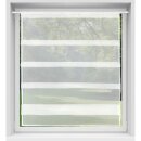 Bistrogardine Raffoptik mit Stangendurchzug "Sky" in 90x110cm - Weiß
