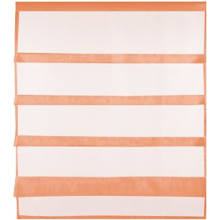 Bistrogardine Raffoptik mit Stangendurchzug "Sky" in 90x110cm - Orange