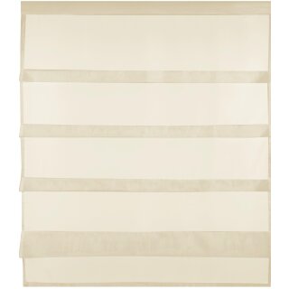 Bistrogardine Raffoptik mit Stangendurchzug "Sky" in 90x110cm - Beige