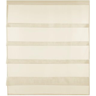 Bistrogardine Raffoptik mit Stangendurchzug "Sky" in 90x110cm - Beige