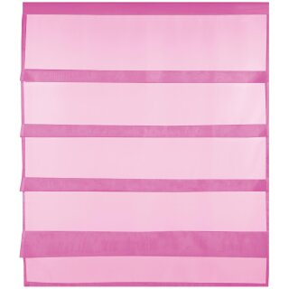 Bistrogardine Raffoptik mit Stangendurchzug "Sky" in 90x110cm - Pink