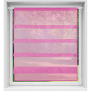 Bistrogardine Raffoptik mit Stangendurchzug "Sky" in 90x110cm - Pink