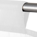 Bistrogardine Raffoptik mit Stangendurchzug "Sky" in 100x110 cm - Weiß