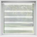 Bistrogardine Raffoptik mit Stangendurchzug "Sky" in 100x110cm - Weiß