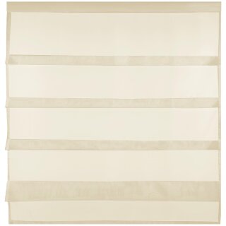 Bistrogardine Raffoptik mit Stangendurchzug "Sky" in 100x110cm - Beige