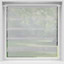 Bistrogardine Raffoptik mit Stangendurchzug "Sky" in 100x110cm - Grau