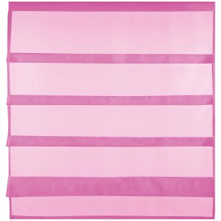 Bistrogardine Raffoptik mit Stangendurchzug "Sky" in 100x110cm - Pink