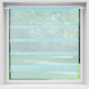 Bistrogardine Raffoptik mit Stangendurchzug "Sky" in 100x110cm - Türkis