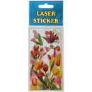 Laser Sticker in den Design Rosen Sonnenblumen und Tulpen