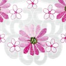 Fenstergardine mit Stickerei "Fensterbild" 35x40cm - Pink