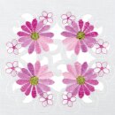 Tischdeckchen mit Stickerei  Rosa - Pink Eckig
