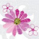 Tischdeckchen mit Stickerei  Rosa - Pink Eckig