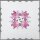 Tischdeckchen mit Stickerei  Rosa - Pink Eckig