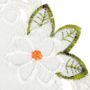 Tischdeckchen mit Stickerei  Grün - Orange Rund