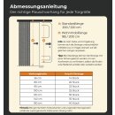 Flauschvorhang (56x185 cm) Türvorhang "Meliert Schwarz-Grau-Weiß" als Insektenschutz