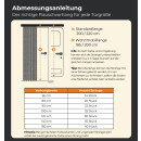 Flauschvorhang (56x185 cm) Türvorhang "Meliert Hellgrau-Weiß" als Insektenschutz